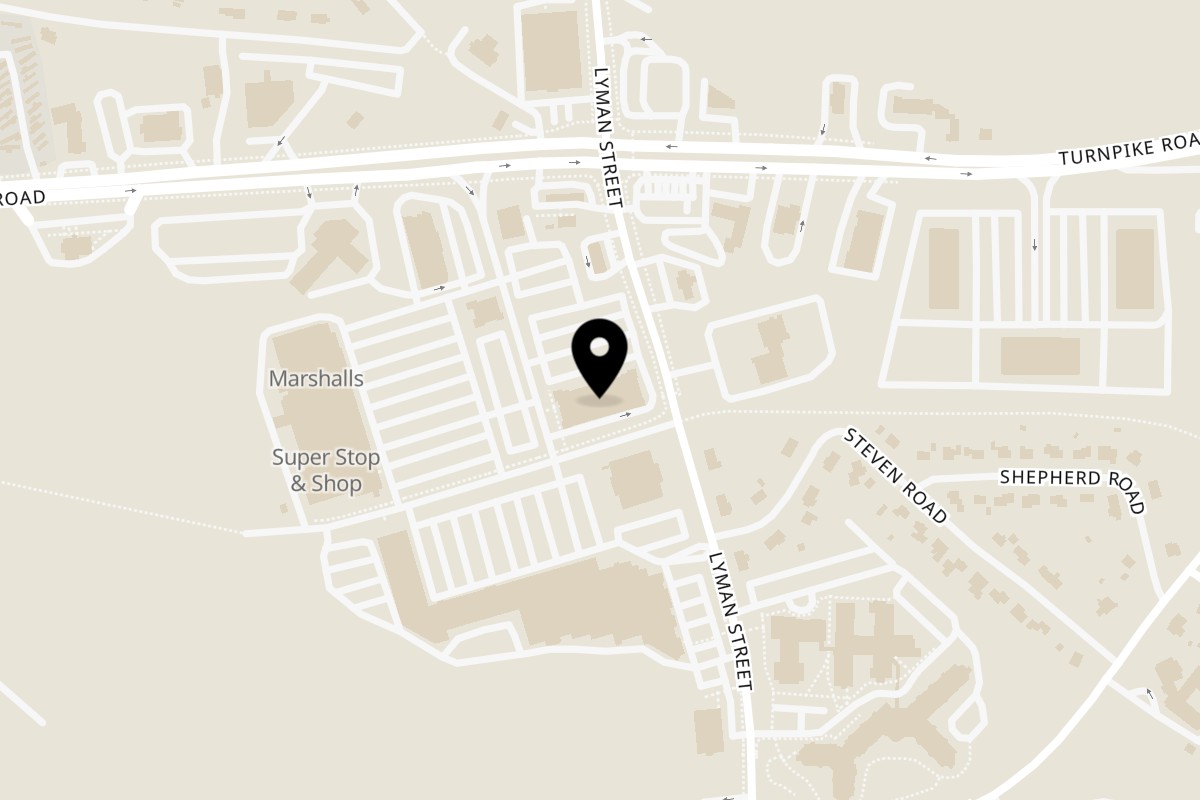Map showing the location of Mayuri Indian Cuisine on 30 Lyman St in Westborough